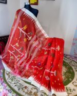 Red Harmony Monipuri Saree - Image 3